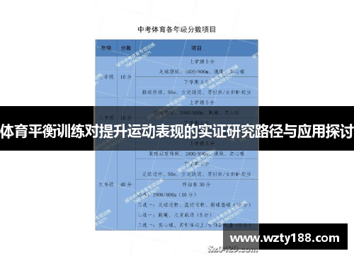 体育平衡训练对提升运动表现的实证研究路径与应用探讨